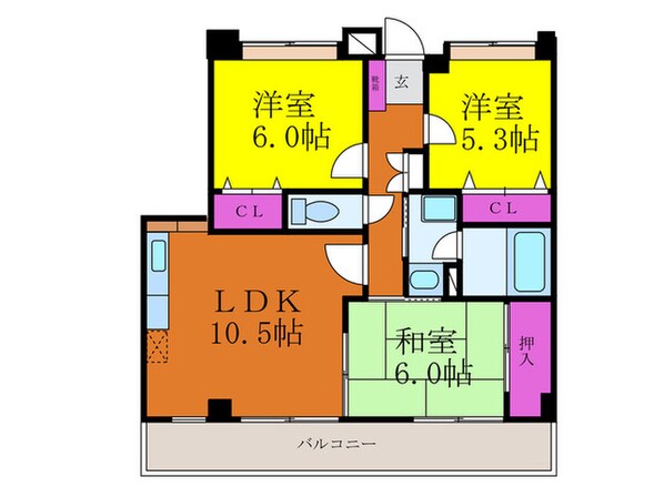 グレイスコ－ト千里丘の物件間取画像